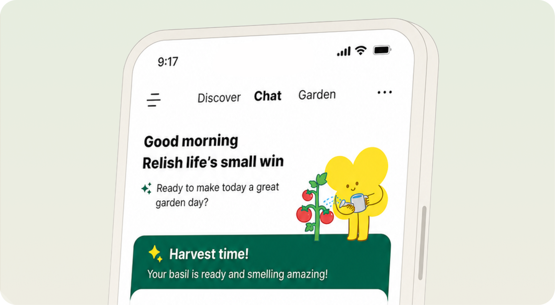 App phone mockup
